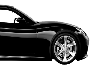 Black sports car
